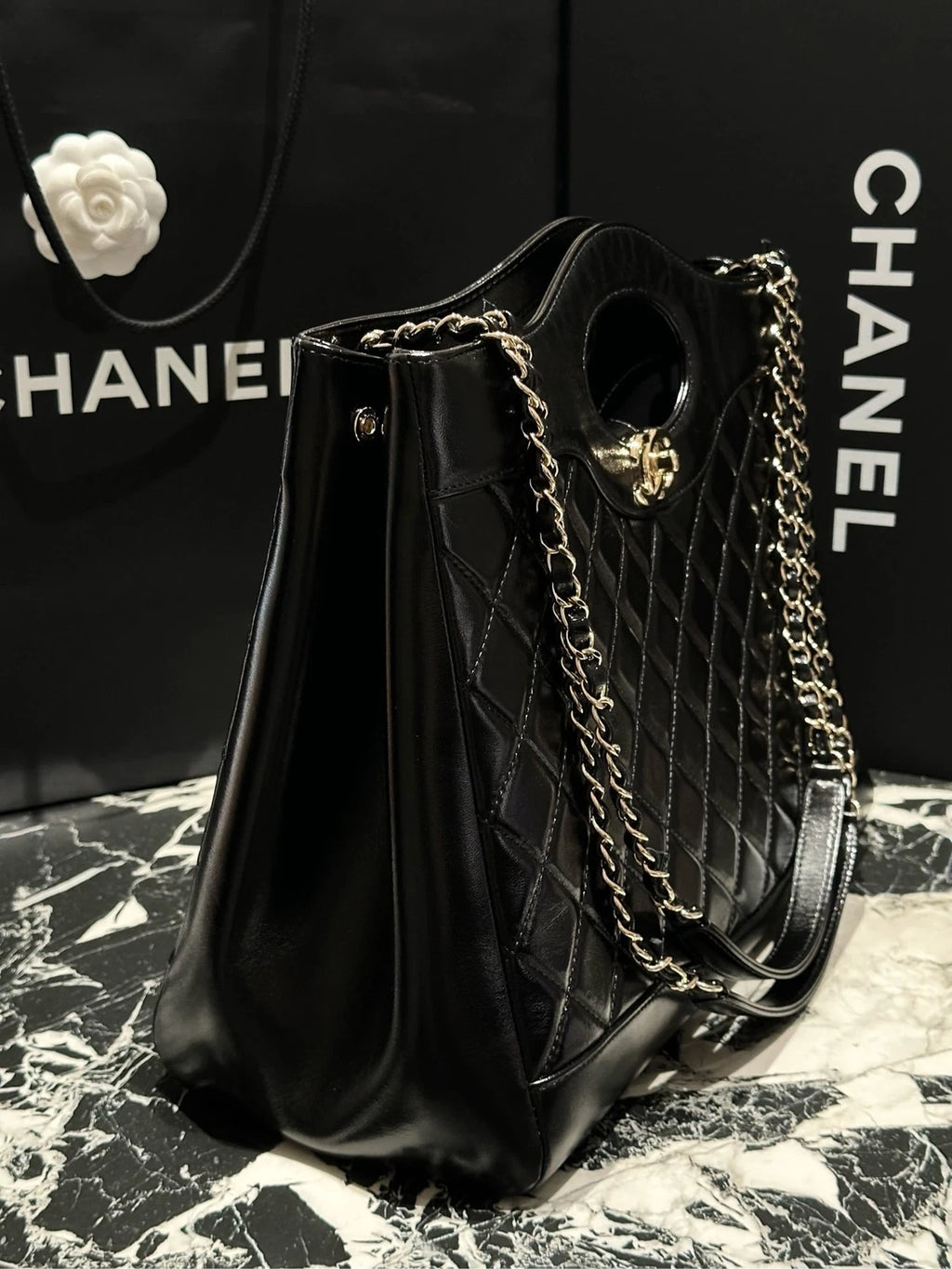 Chanel 31Bag Large Quilted Lambskin Shoulder Handbag For Women