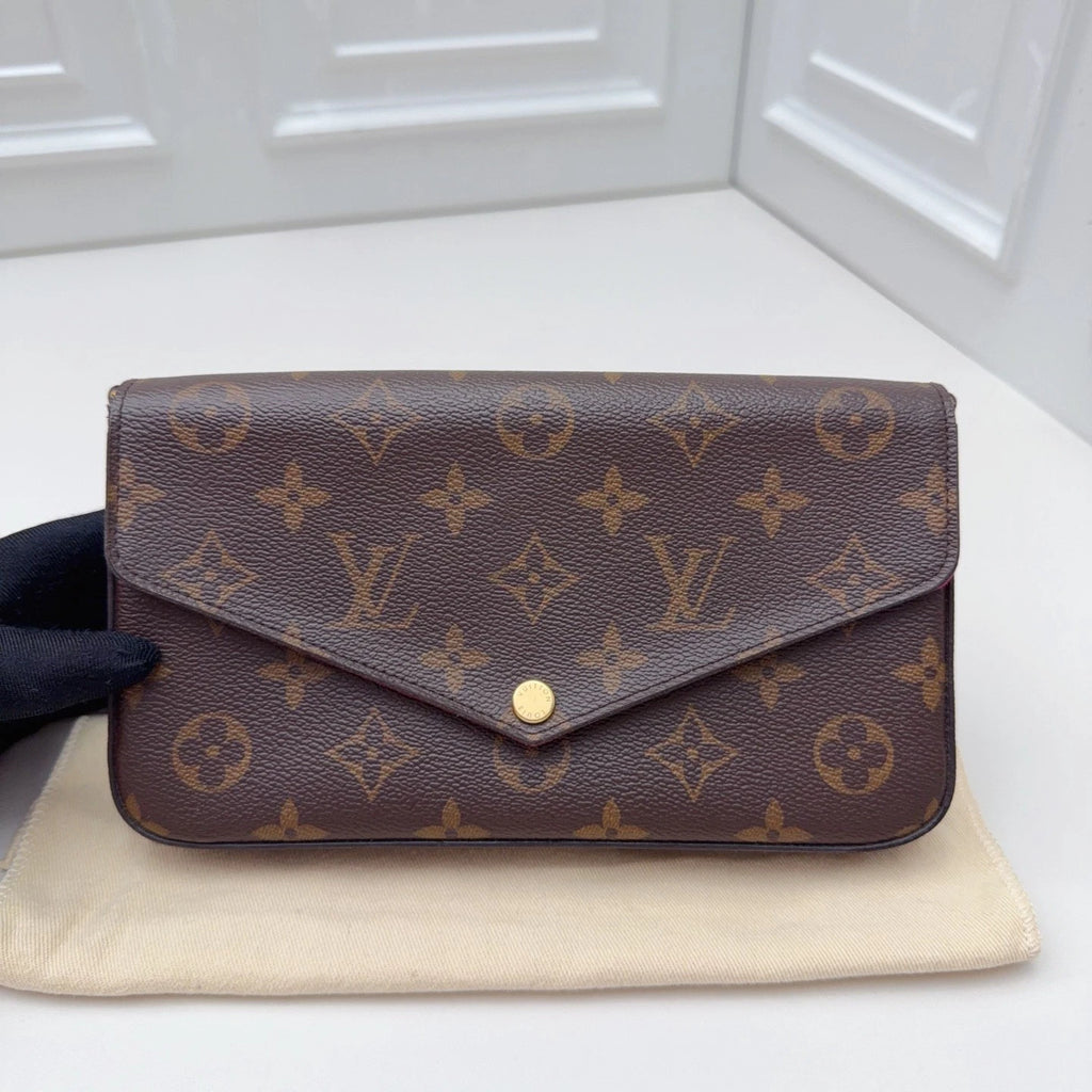 Louis Vuitton Pochette Felicie Chain Monogram Shoulder Bag Crossbody Women
