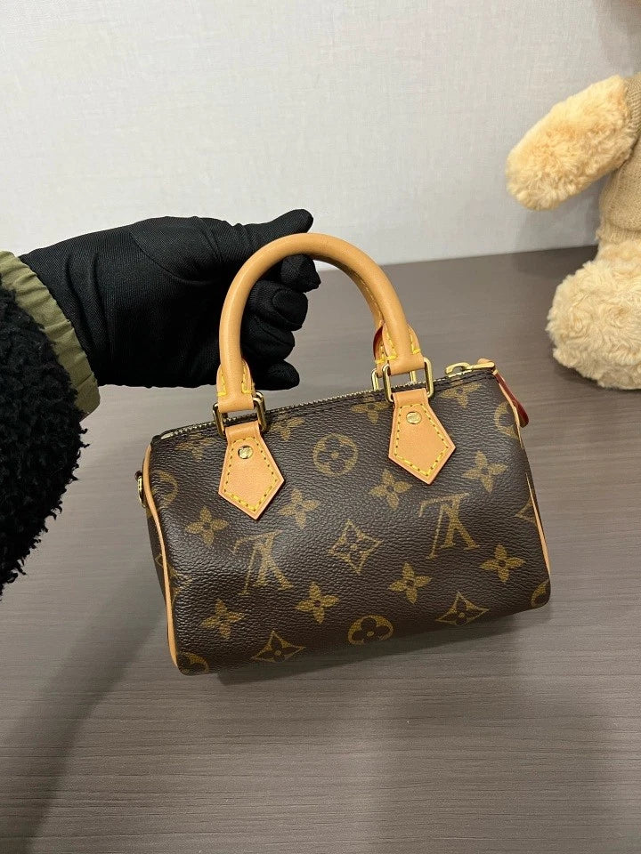 Louis Vuitton Canvas Speedy Nano Handbag For Women