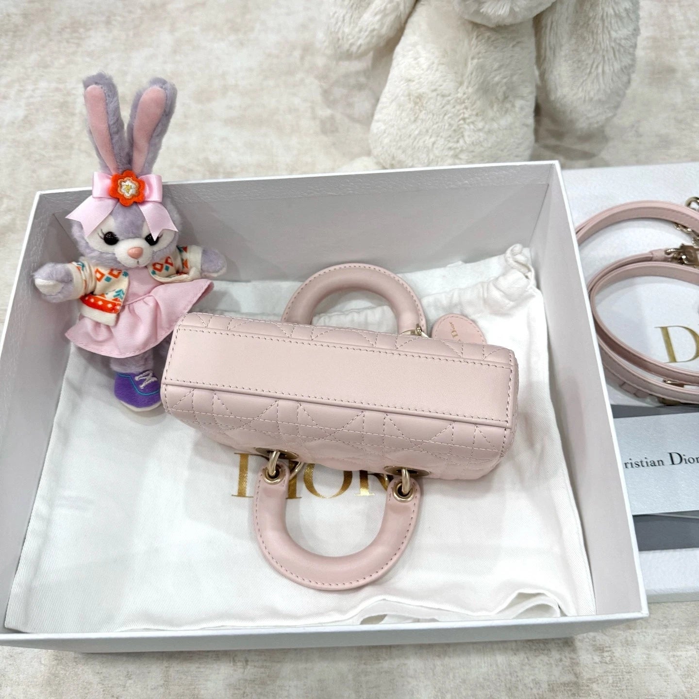 Dior Sakura Pink Ultra Mini Djoy Crossbody Top Handle Bag For Women