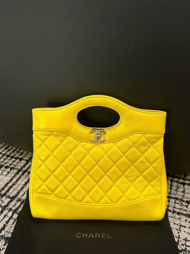 CHANEL 31Bag Mini Yellow Tote Shoulder Bag For Women