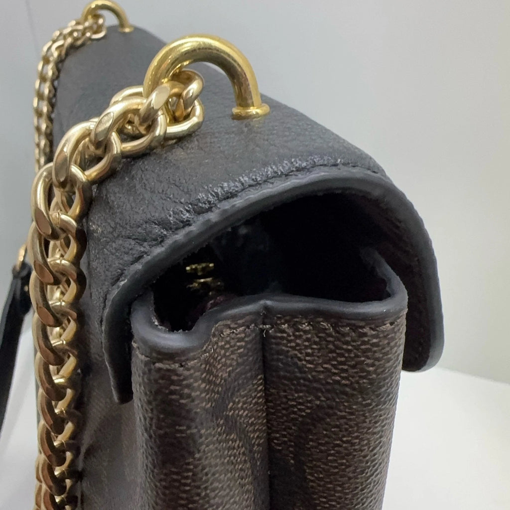 Coach Classic Monogram Pebbled Leather Envelope Crossbody Women