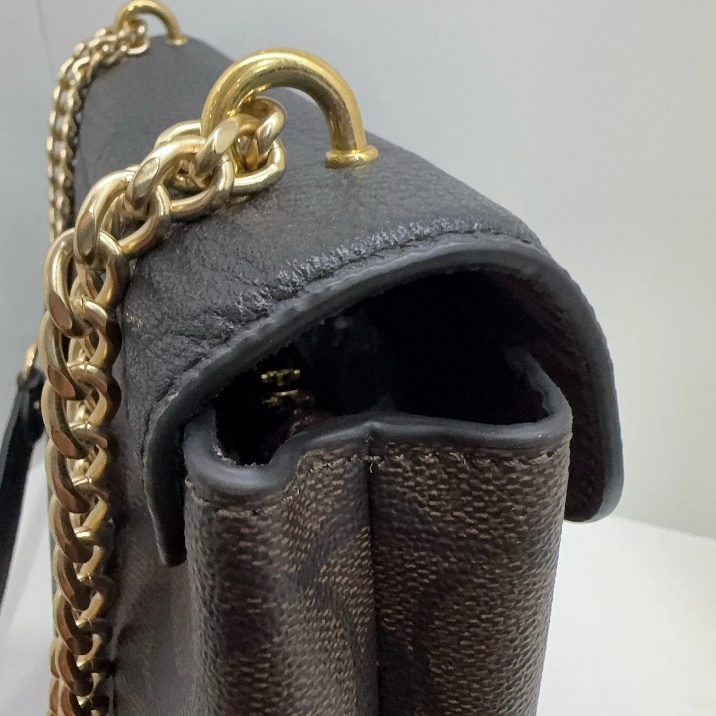 Coach Classic Monogram Pebbled Leather Envelope Crossbody Women