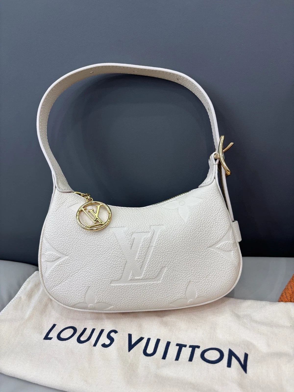 Louis Vuitton Mini Moon Hobo Shoulder Bag Off White Empreinte Monogram