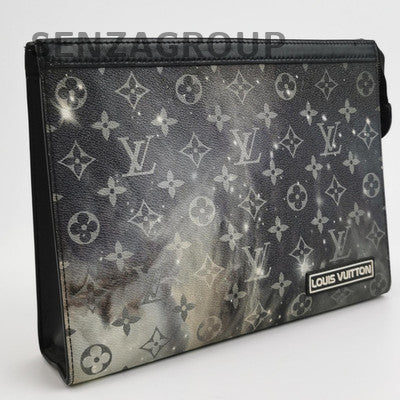 Louis Vuitton Pochette Voyage MM Monogram Leather Unisex Clutch Bag
