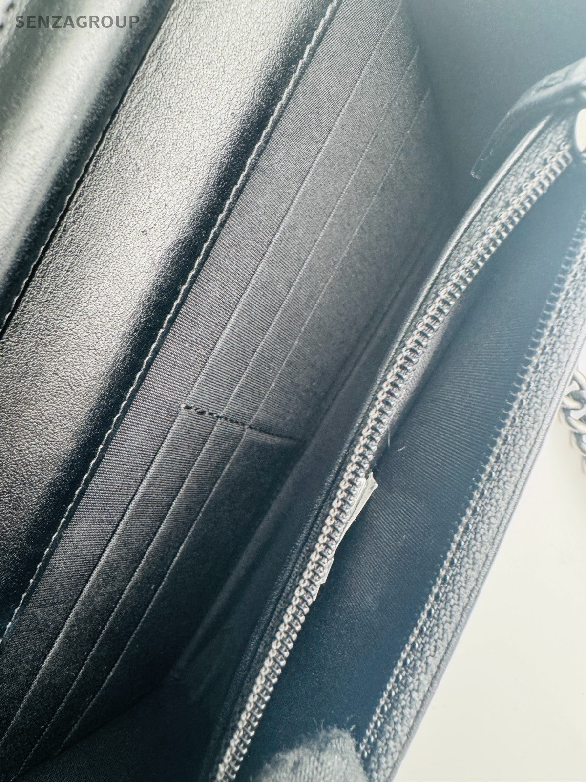 CHANEL Leboy Woc Diamond Pattern Chain Shoulder bag Crossbody Black Silver