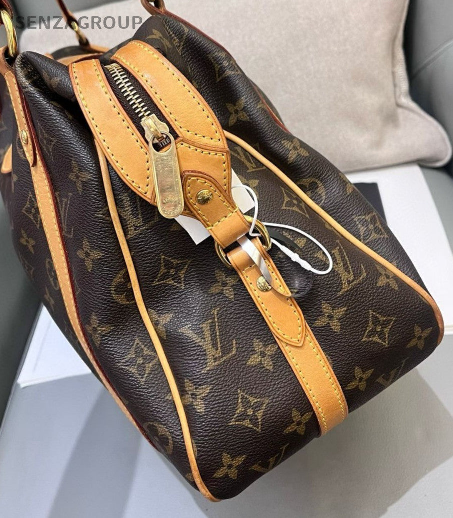 Louis Vuitton Stresa PM Monogram Shoulder Bag Brown Gold Used Women Classic