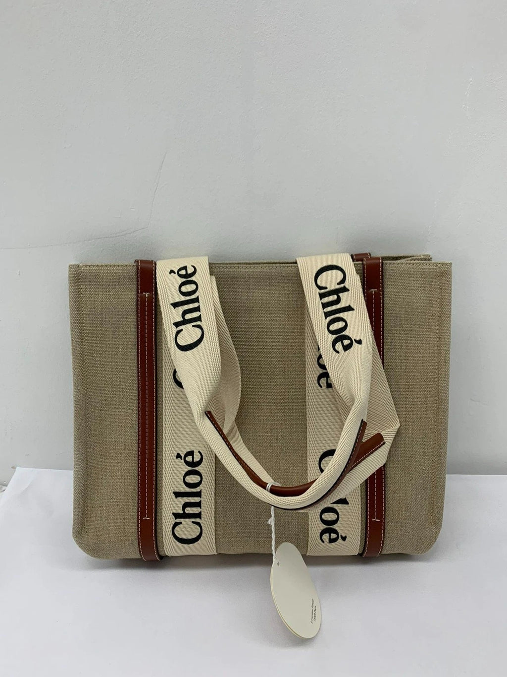 Chloe Medium WOODY Canvas Tote Handbag For Women