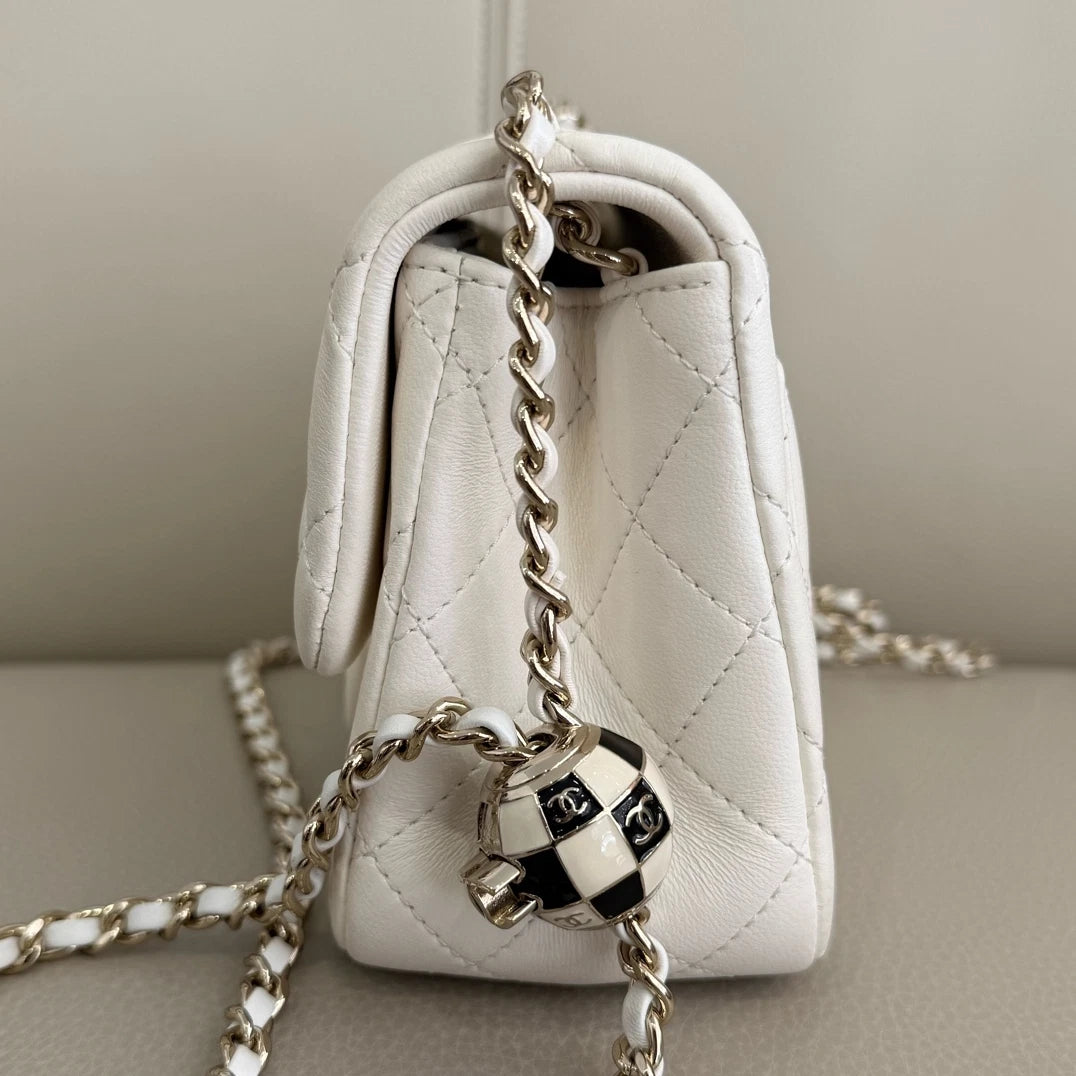 CHANEL CF Square Lambskin Shoulder Crossbody Bag For Women