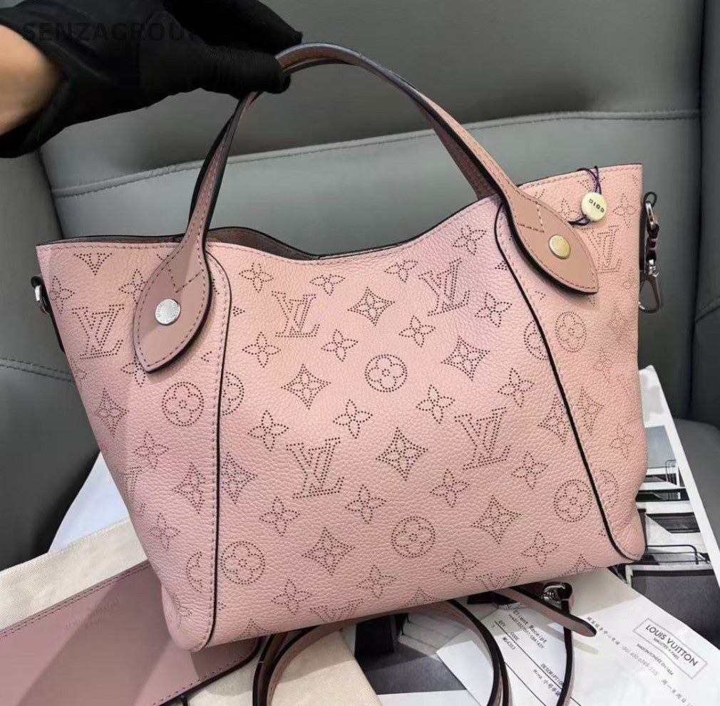 Louis Vuitton Hina PM Monogram Calfskin 2way Shoulder Handbag Women Pink