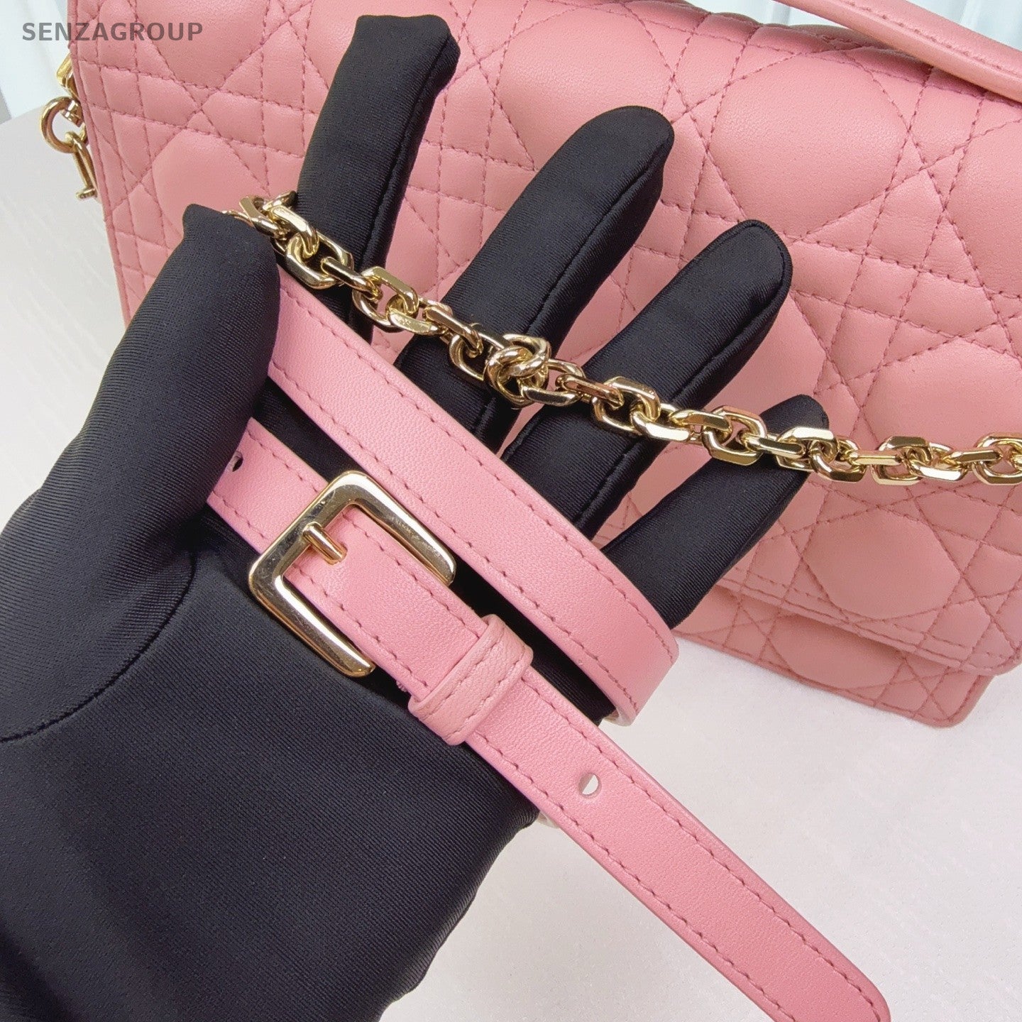 Christian Dior Miss Chain Shoulder bag Sakura Pink Gold Women