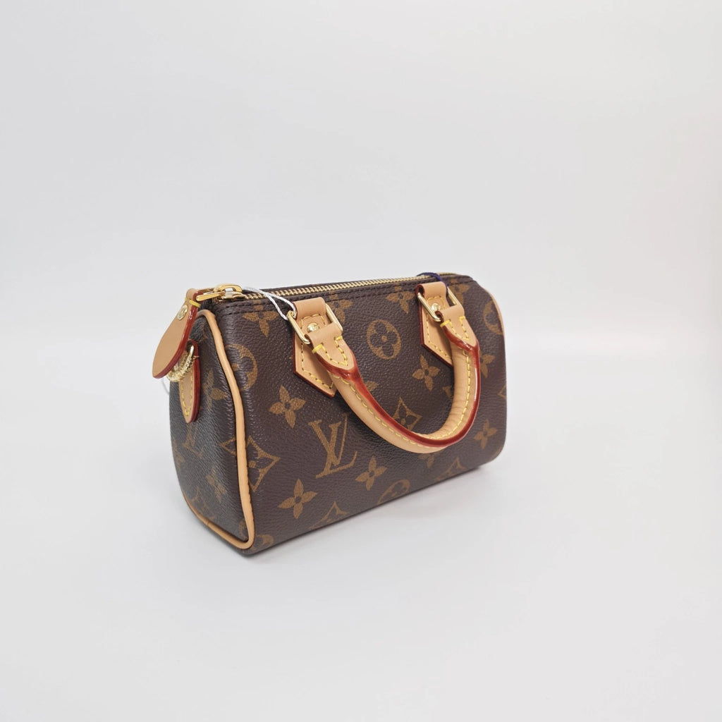 Louis Vuitton Speedy Nano Monogram Canvas Crossbody Bag For Women