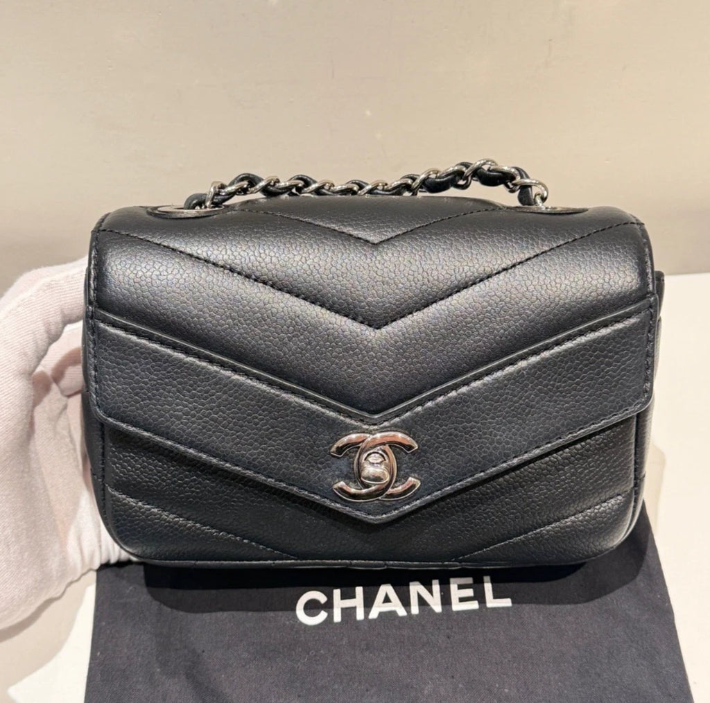 Chanel Classic Flap Big Mini Chain Shoulder Bag Crossbody Calfskin Women