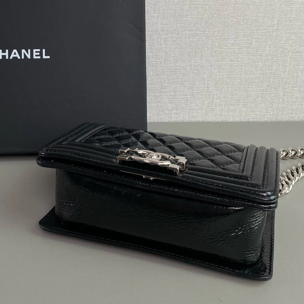 Chanel Leboy PM Chain Shoulder Bag Crossbody Women Classic Diamond