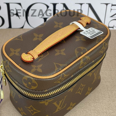 Louis Vuitton Nice Nano Monogram Zipper Pouch Women's Classic Handbag
