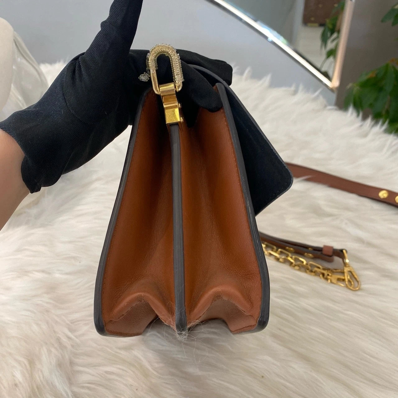 Louis Vuitton Daphne Medium Monogram Shoulder Crossbody Bag Brown