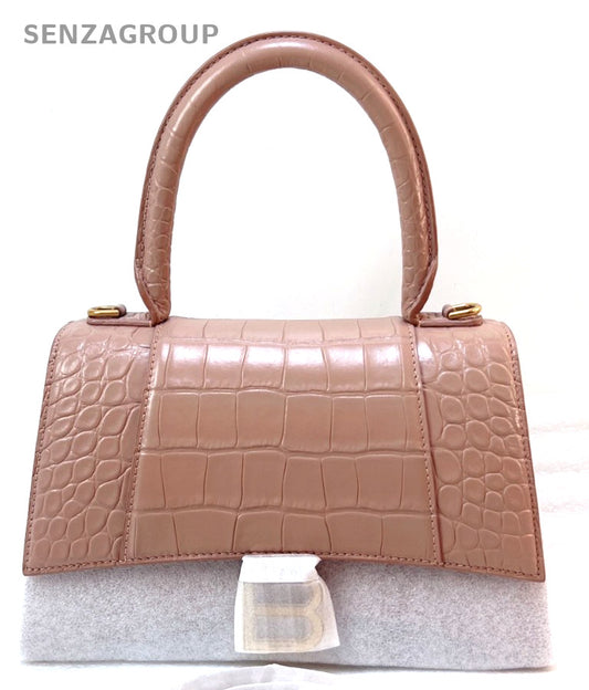 Balenciaga Hourglass XS Light pink Top Handle 2WAY Shoulder bag Brand NEW Women