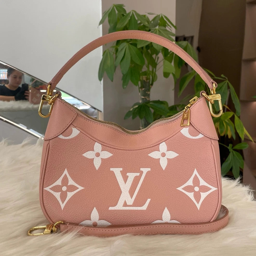 Louis Vuitton Monogram Empreinte Leather Pochette Métis Pink Gold