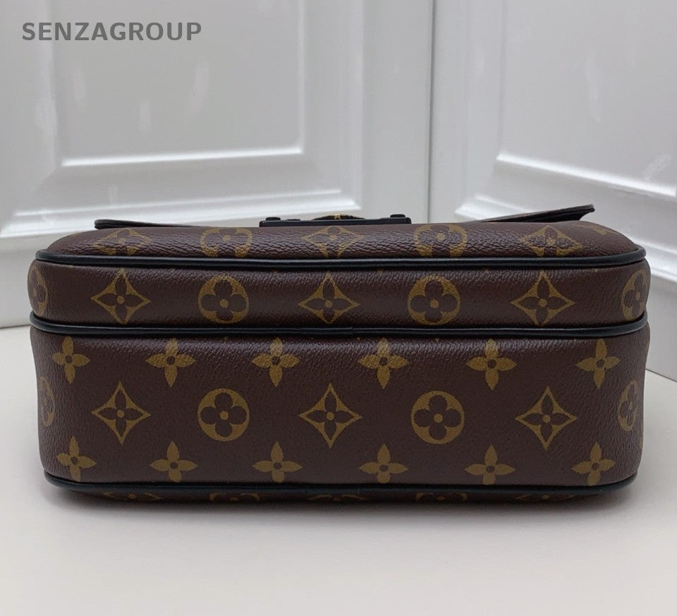 Louis Vuitton Monogram 2Way Shoulder Bag Crossbody Brown Black Unisex Adults