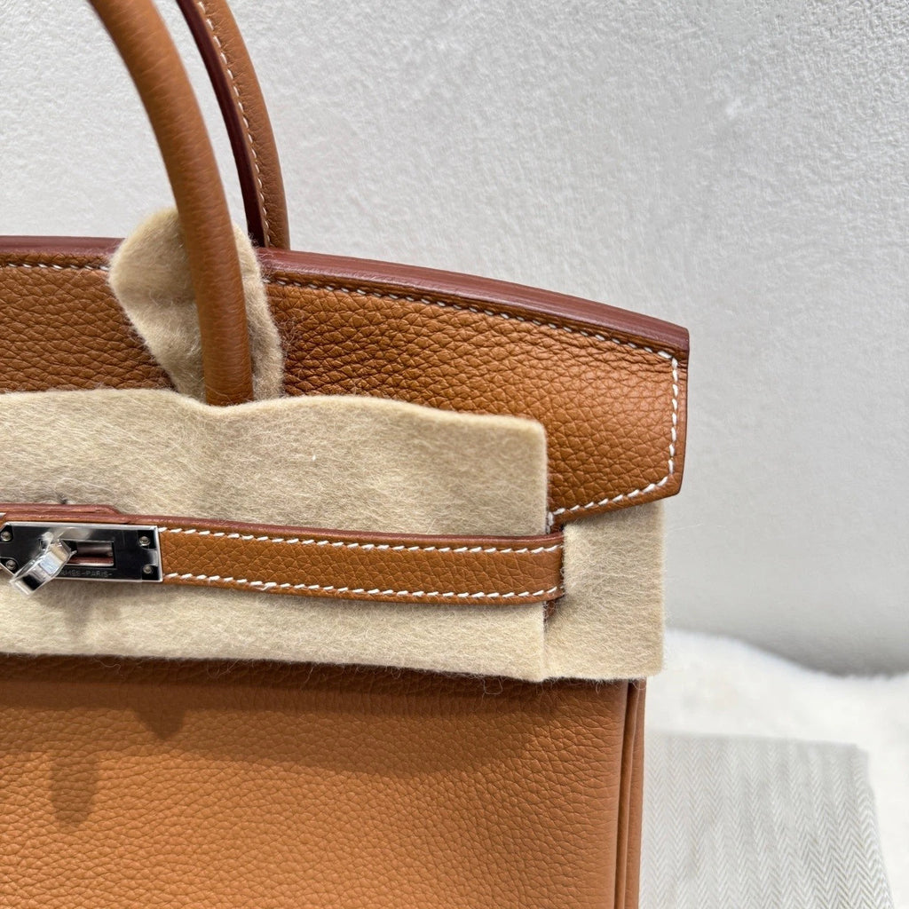 Hermes Birkin25 Togo Leather Brown Handbag For Women