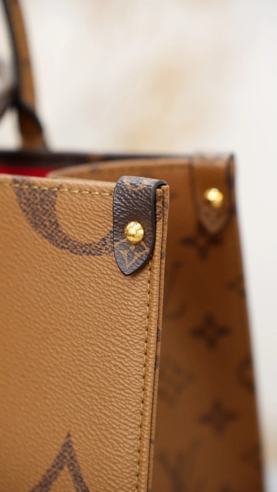 Louis Vuitton OnTheGo MM M45321 Monogram Brown Tote Bag Excellent