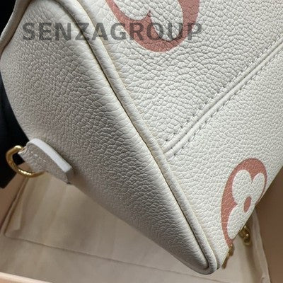 Louis Vuitton Speedy 20 Monogram Handbag Shoulder Bag White Pink