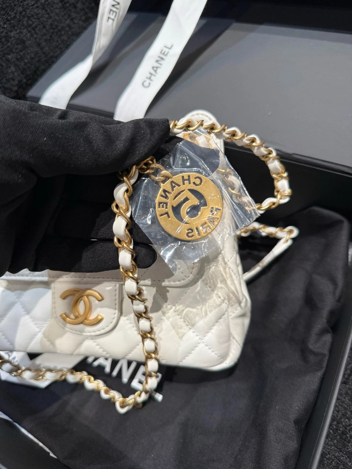 CHANEL Small Oil Wax Leather Shoulder Bag For Women