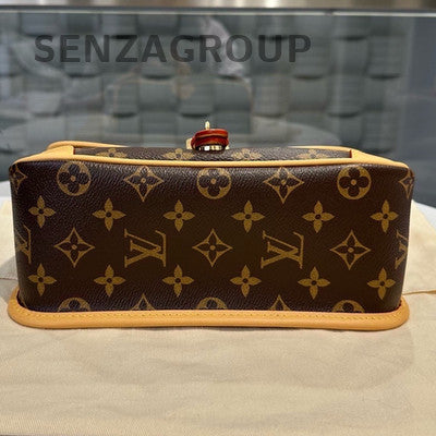 Louis Vuitton Diane Monogram Shoulder Crossbody Bag Brown Gold Buckle