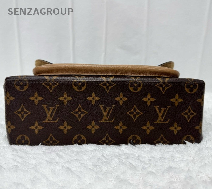 Louis Vuitton Marignan Monogram Top Handle Bag Crossbody Brown Gold Women