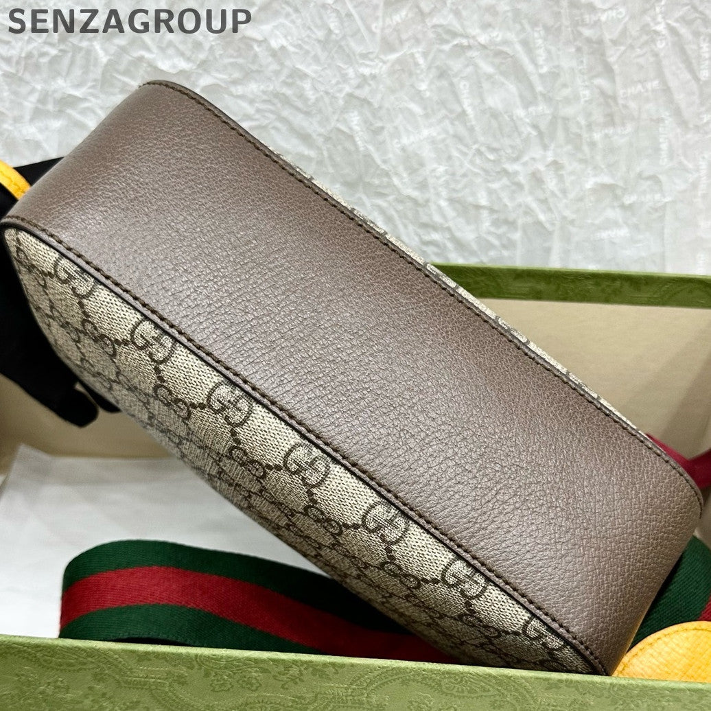 Gucci GG Marmont Tiger Camera Bag Brown Beige Unisex Shoulder Crossbody