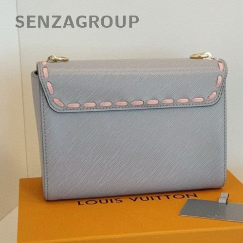 Louis Vuitton Twist MM Epi Leather Shoulder Crossbody Bag Gris Vague Women