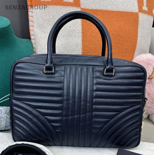 Prada Diagram 2Way Top Handle Bag Crossbody Blue Silver Used Women Classic