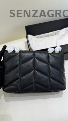 YSL Saint Laurent Loulou Puffer Mini Bag Black Gold - Classic Women's Fashion