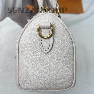 Louis Vuitton Speedy Nano Monogram White Pink Crossbody Bag Women