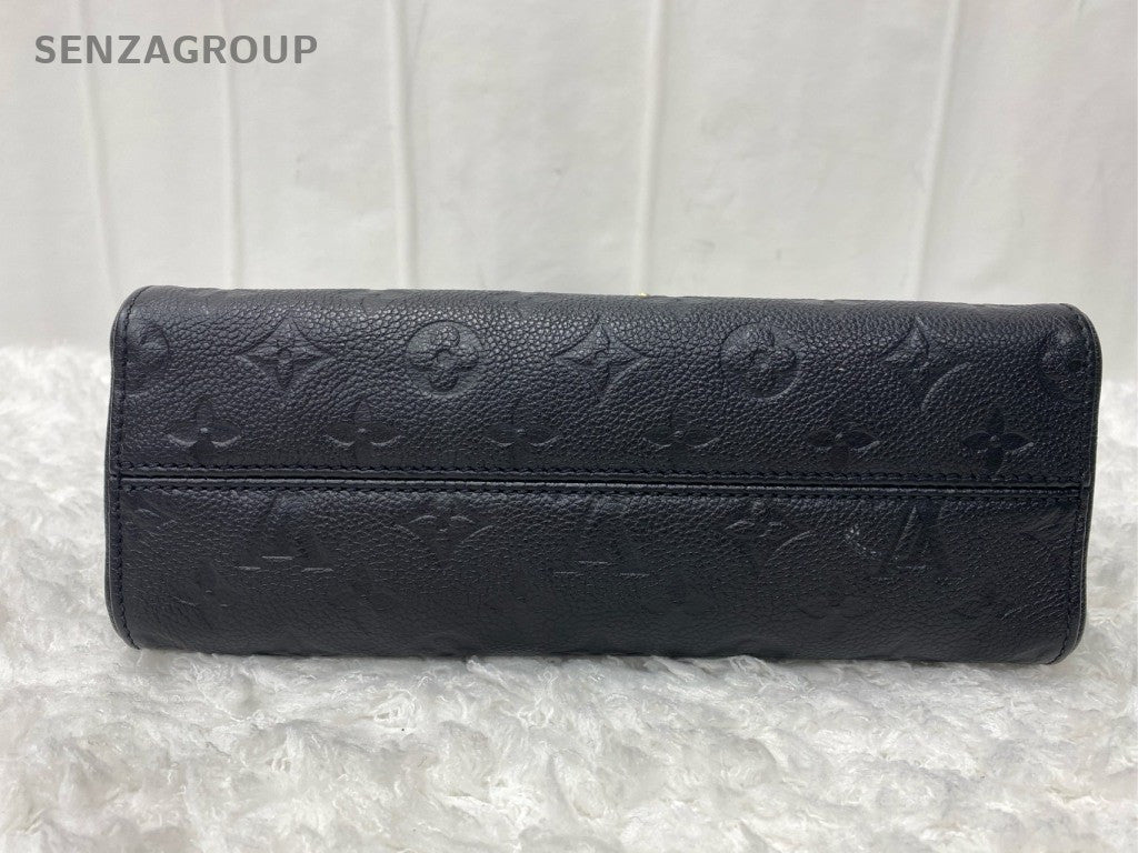 Louis Vuitton Monogram Chain Shoulder Bag Black Gold Women Classic