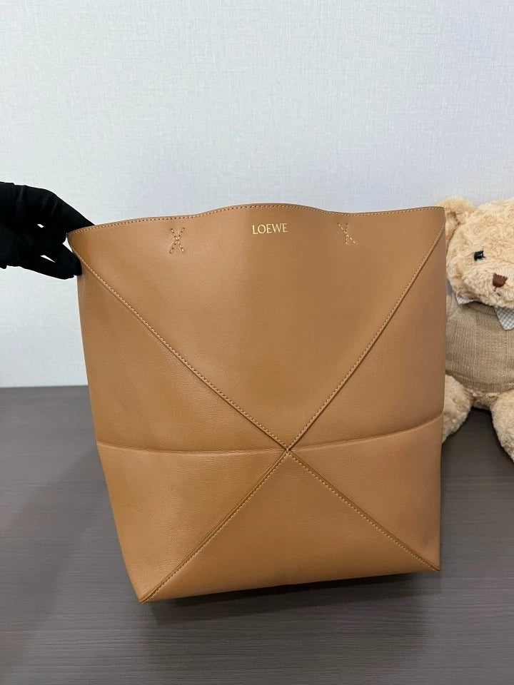 Loewe Women's Leather Puzzle Fold Foldable Tote Shoulder Bag