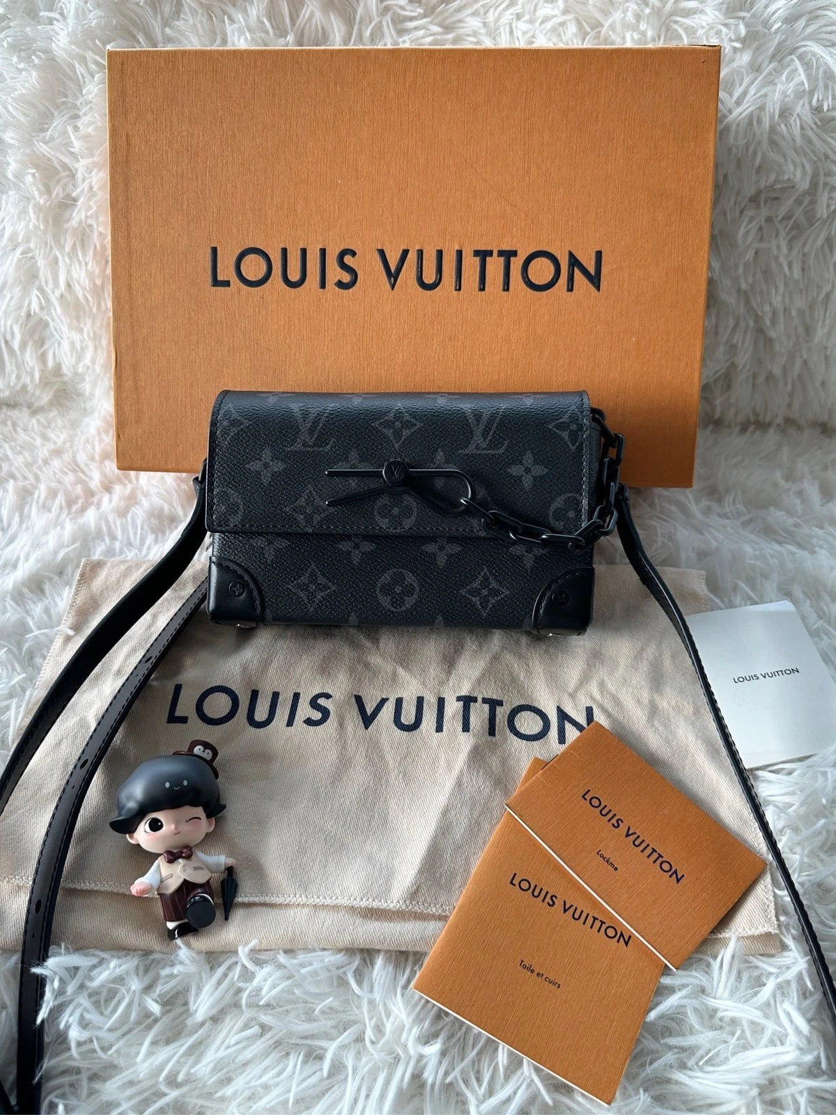 Louis Vuitton Steamer Monogram Leather Mini Box Shoulder Bag Women