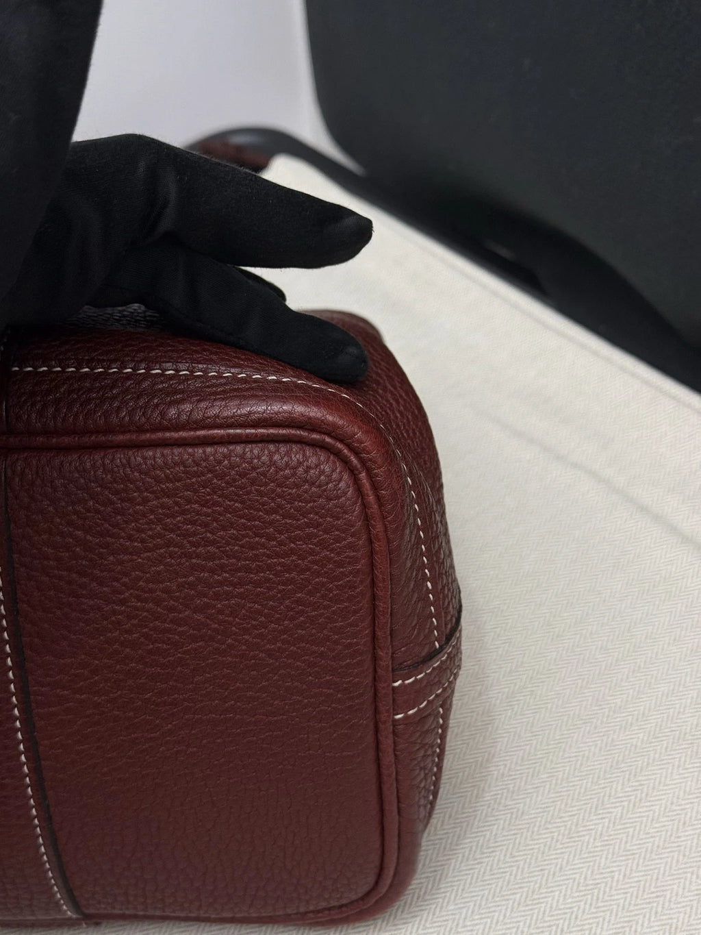 Hermès Garden Party 30 Tote Handbag Bordeaux Red Women Classic