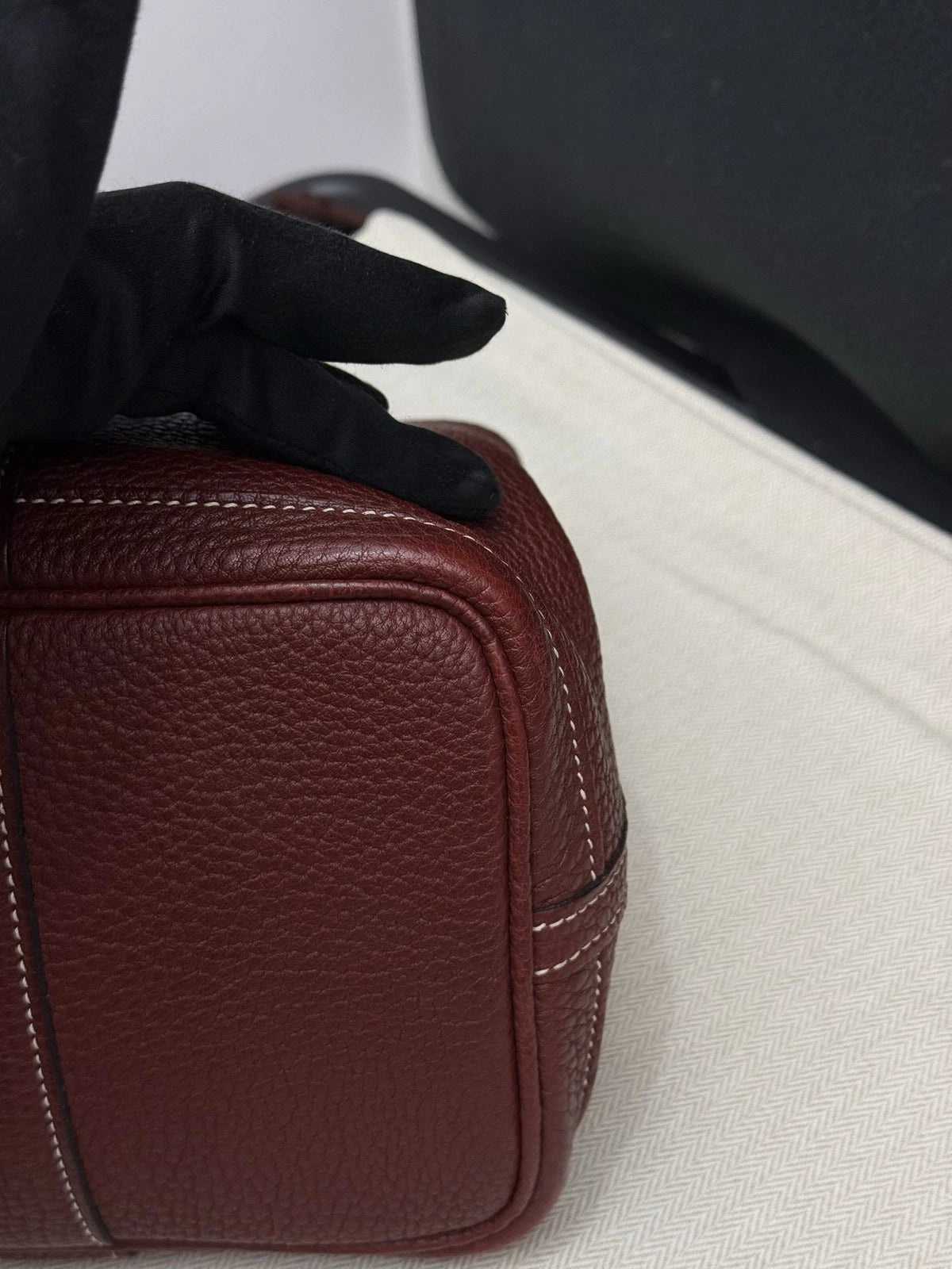 Hermès Garden Party 30 Tote Handbag Bordeaux Red Women Classic