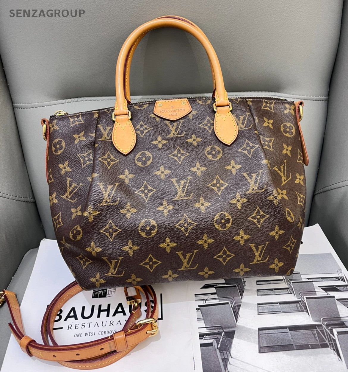 Louis Vuitton Vintage Turenne PM Monogram 2way Shoulder Handbag Brown Classic