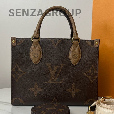 Louis Vuitton ONTHEGO GM Tote Bag Brown Gold Hardware Women's Shoulder Bag