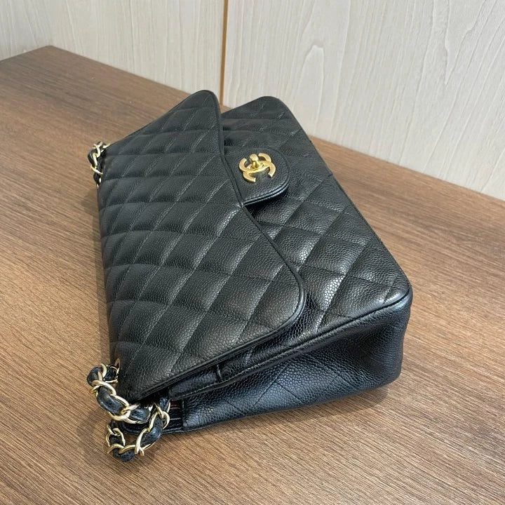 Chanel Classic Flap Jumbo Chain Shoulder Bag Crossbody Women Diamond