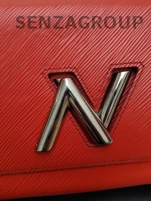 Louis Vuitton Twist Red Silver Medium Chain Shoulder Bag Handbag