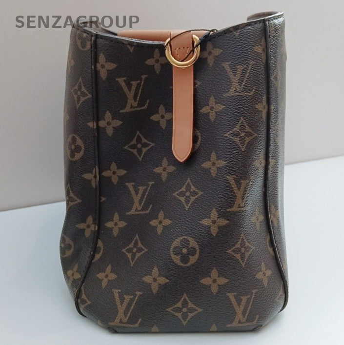 Louis Vuitton Montaigne MM Monogram Top Handle Bag Crossbody Brown Women Classic
