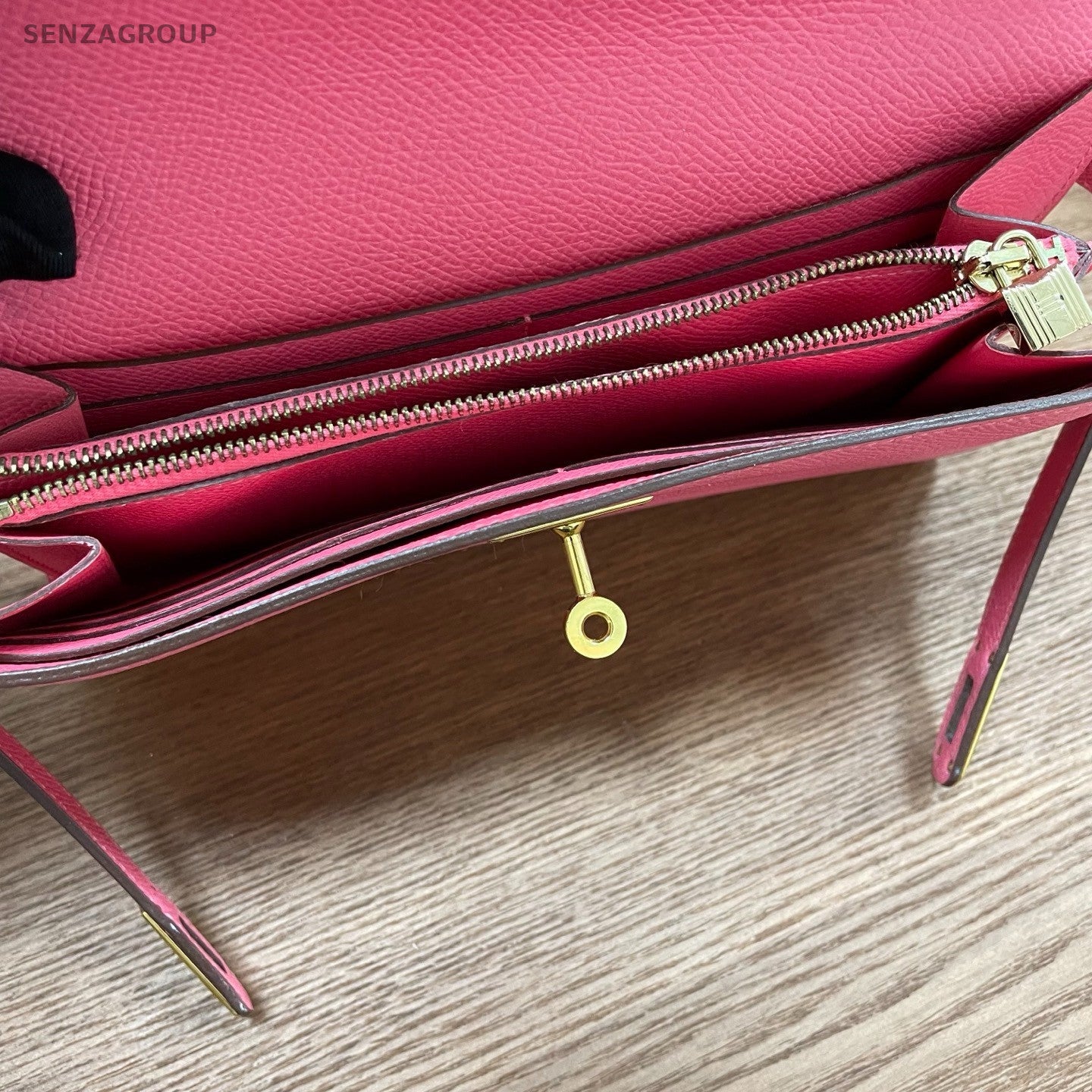 Hermes Kelly Long Wallet Pink Epsom Leather Women