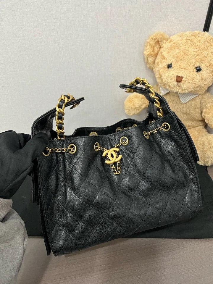 CHANEL Black 25Bag Shoulder Tote Bag For Women