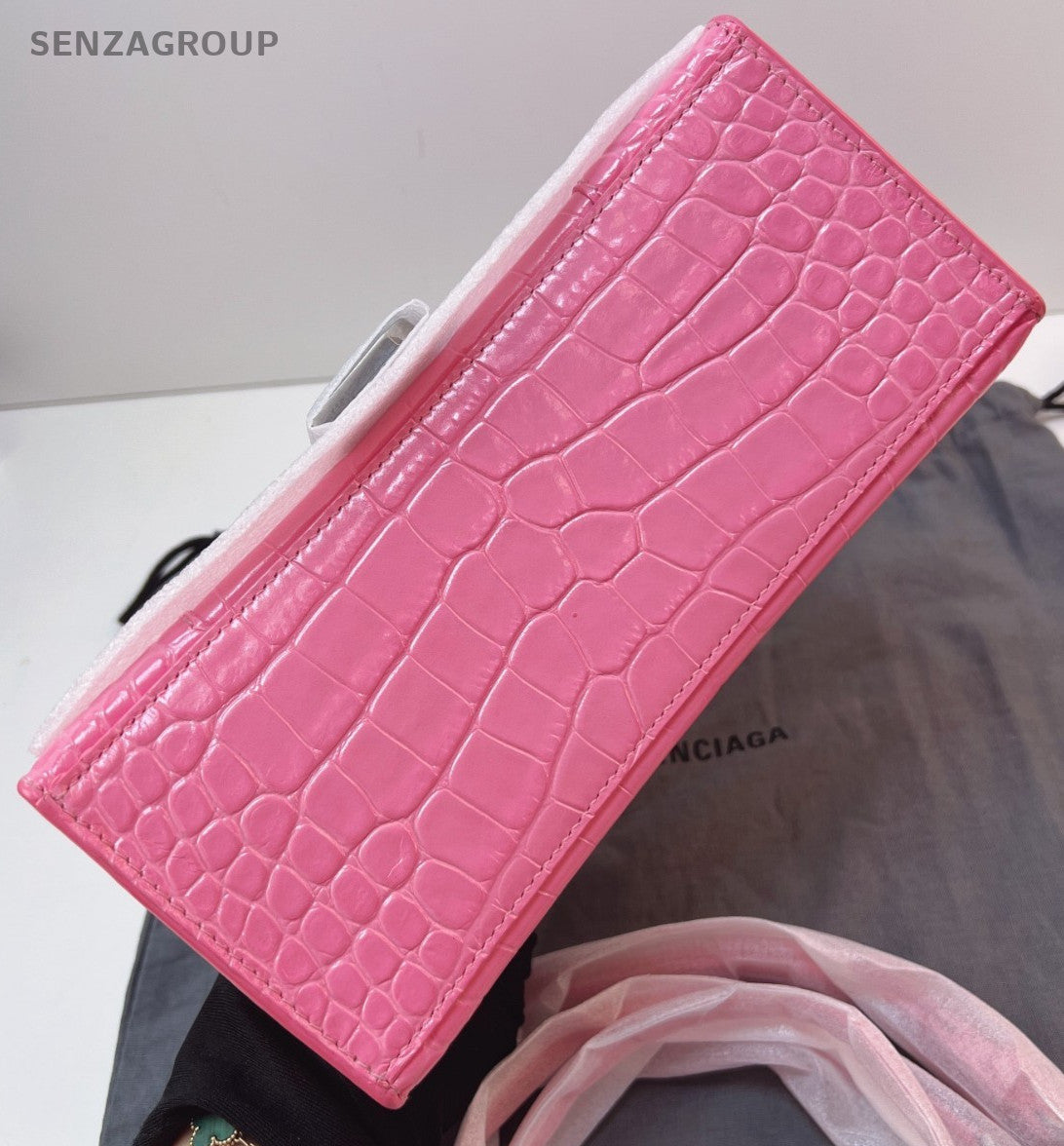 Balenciaga Hourglass XS Top Handle 2way Shoulder bag Pink Women Brand NEW