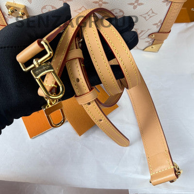 Louis Vuitton Monogram Soft Trunk Bag Medium White & Orange Women's