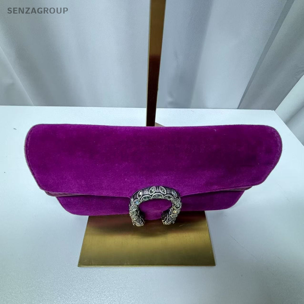GUCCI Dionysos mini Purple Crossbody bag Suede