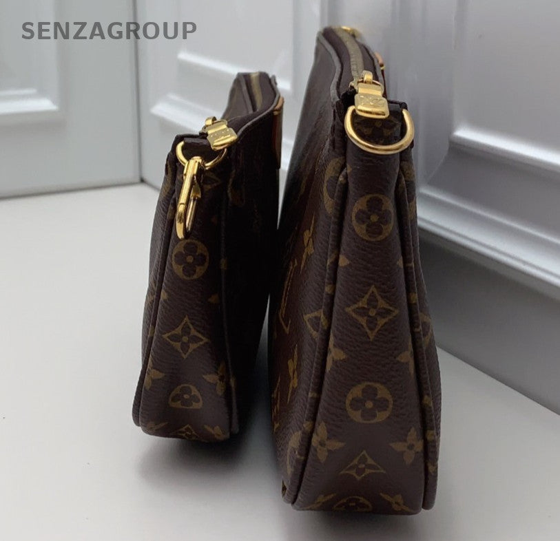 Louis Vuitton Monogram Chain Shoulder Bag Crossbody Brown Gold Women Classic